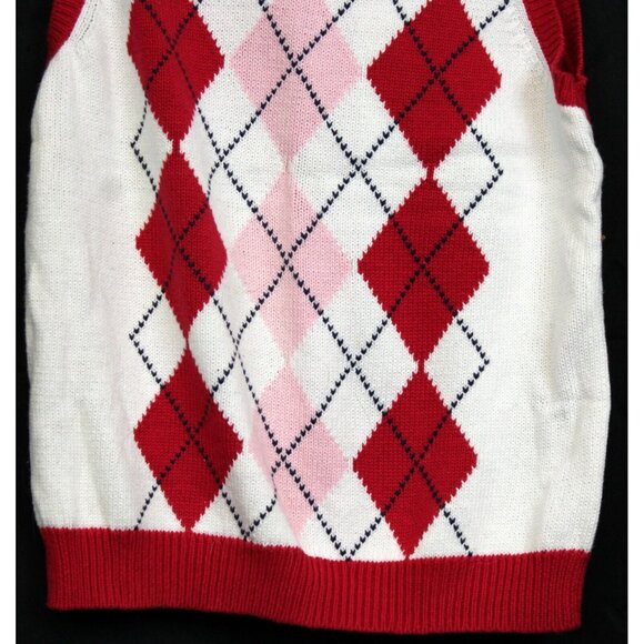 NEW 2009 Gymboree New York Girl Argyle Sweater Sleeveless L 10-12 NWT School - Picture 3 of 5